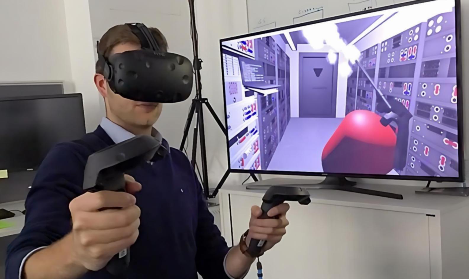 Professional AR/VR development environment with multiple headsets and testing setups